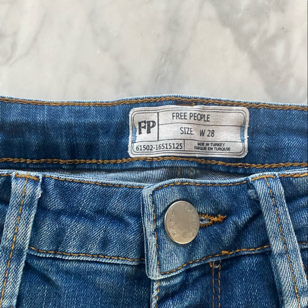 Free people stretch ankle cropped jeans